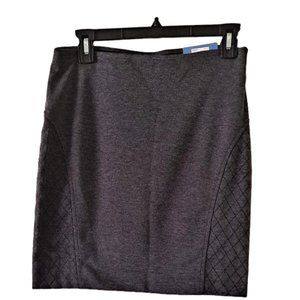 Vera Wang Gray Mini Diamond Quilted Pencil Skirt - XS (NWT)